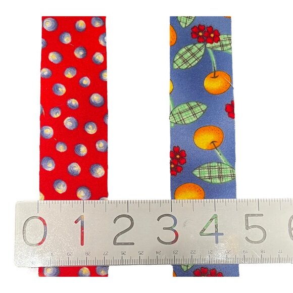 Lot of 289 Flannel Quilt Strips 1.5” x 6.5” Cherries Polka Dots Floral - Picture 10 of 10